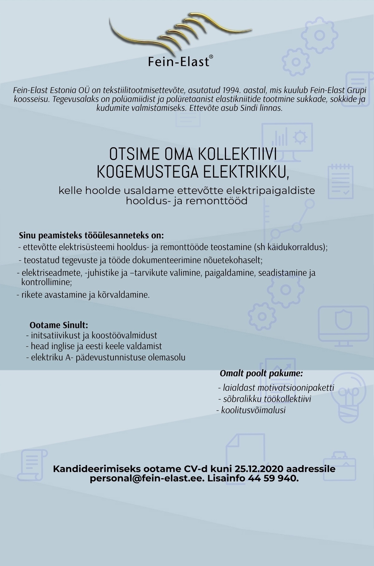 Fein-Elast Estonia OÜ Elektrik