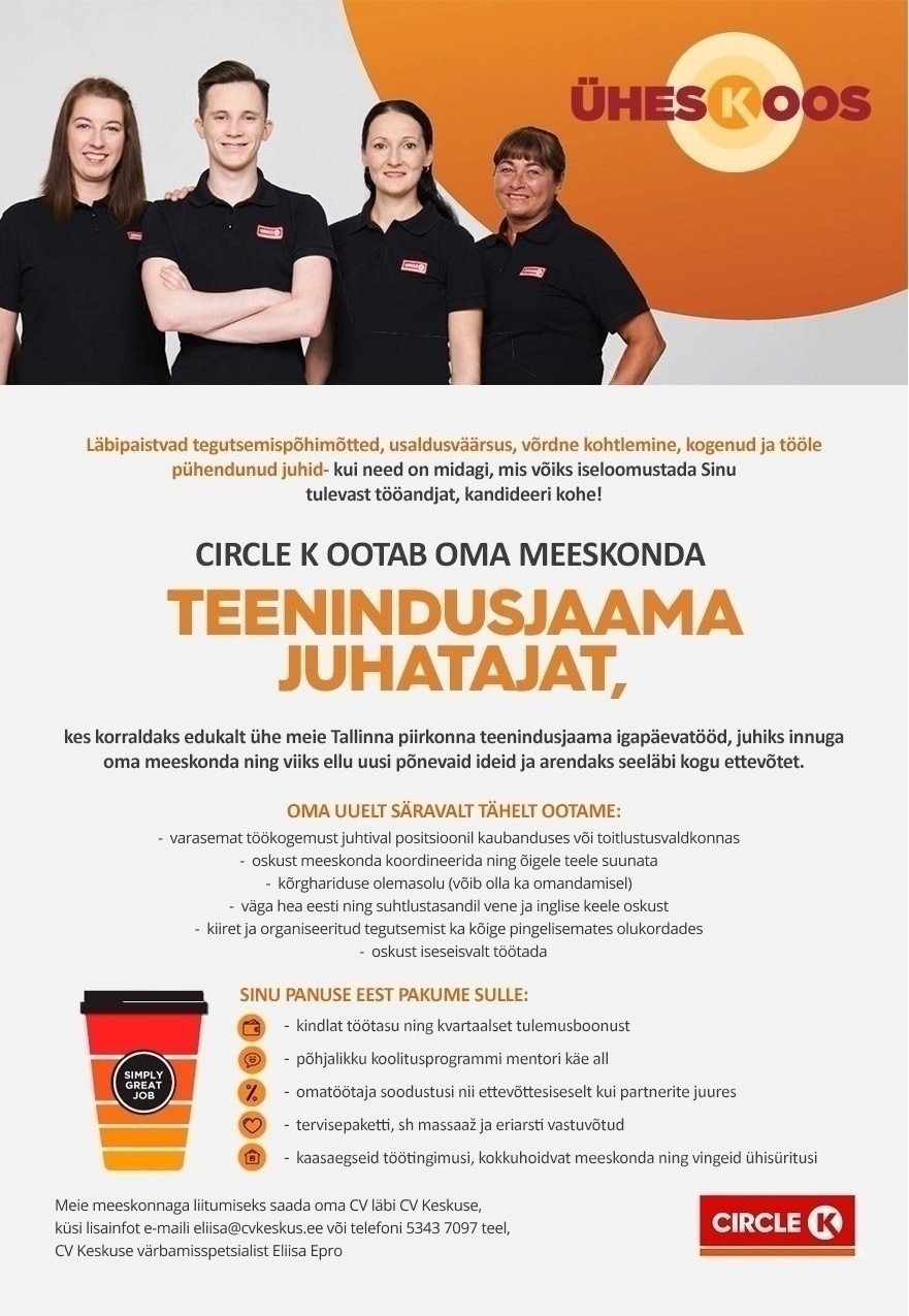CIRCLE K Eesti AS Teenindusjaama juhataja
