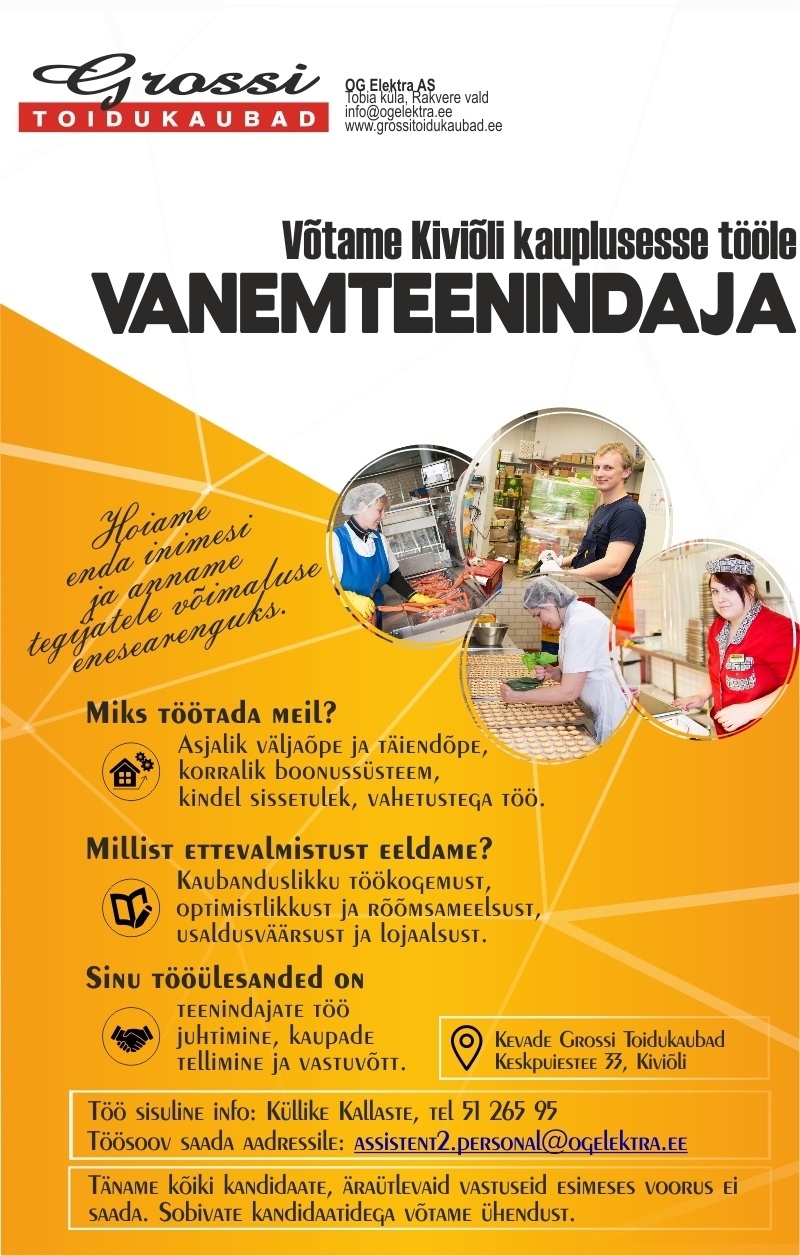 OG Elektra AS Vanemteenindaja (Kiviõli "Kevad")