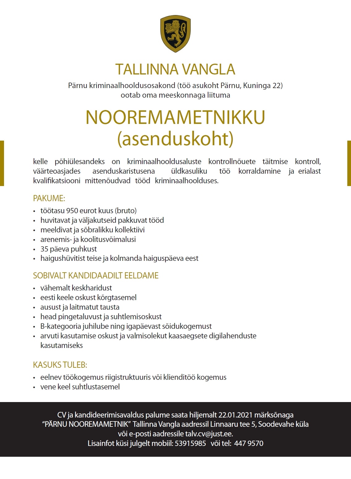 Tallinna Vangla Nooremametnik (asenduskoht)