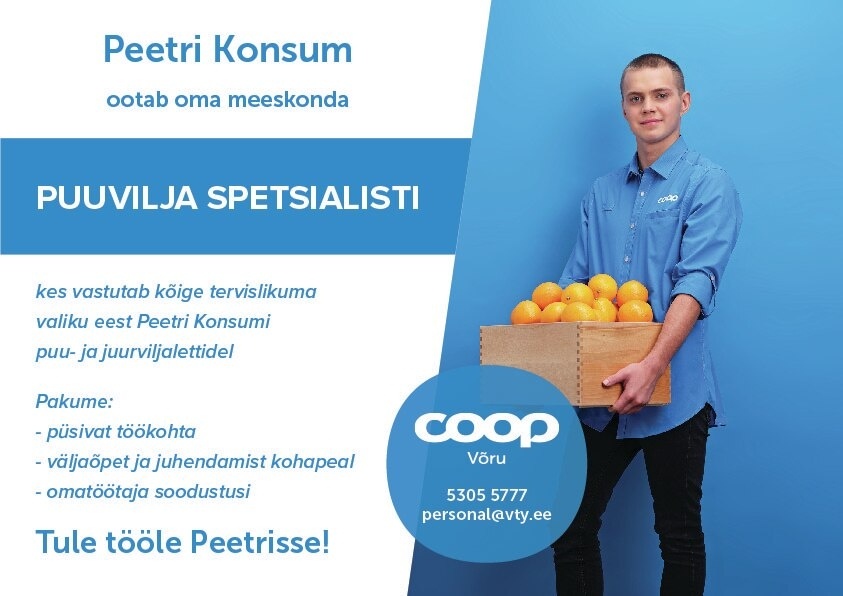 Coop Eesti Keskühistu Puuvilja spetsialist