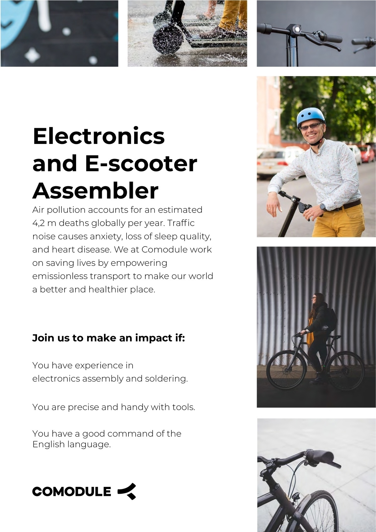 COMODULE OÜ Electronics and E-scooter Assembler