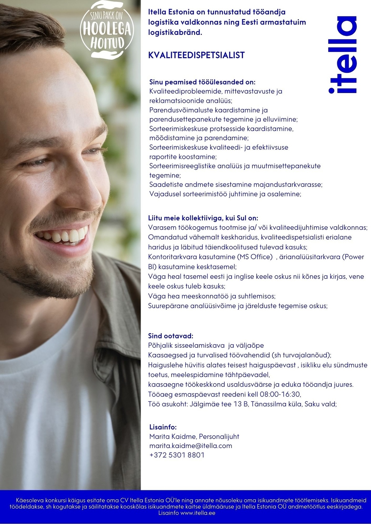 Itella Estonia OÜ Kvaliteedispetsialist