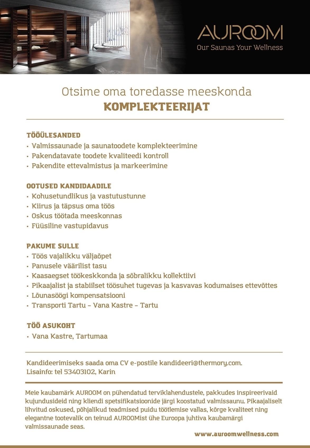 Thermory AS KOMPLEKTEERIJA 