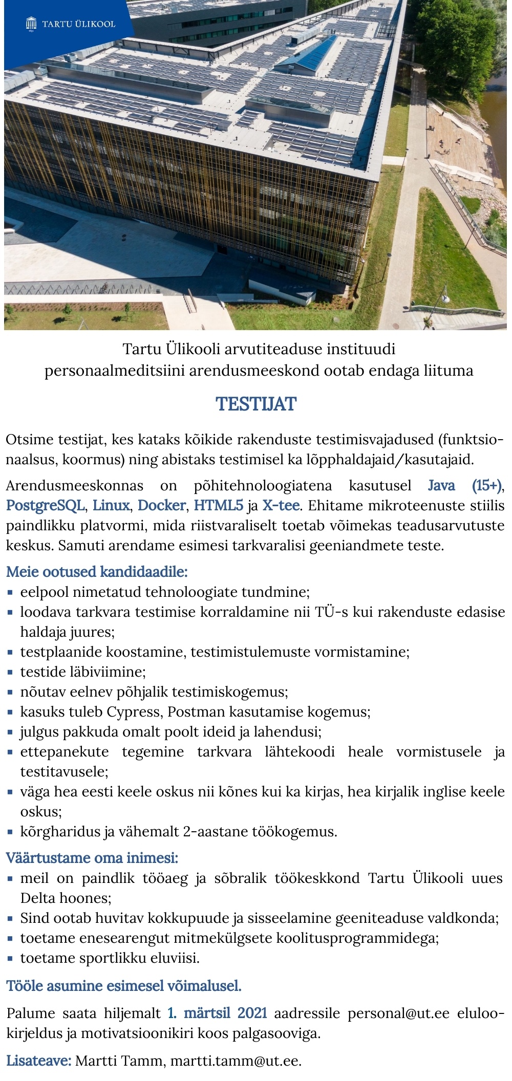 Tartu Ülikool Testija