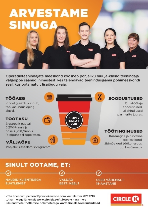 Circle K Eesti AS Operatiivteenindaja Pärnumaa piirkonda