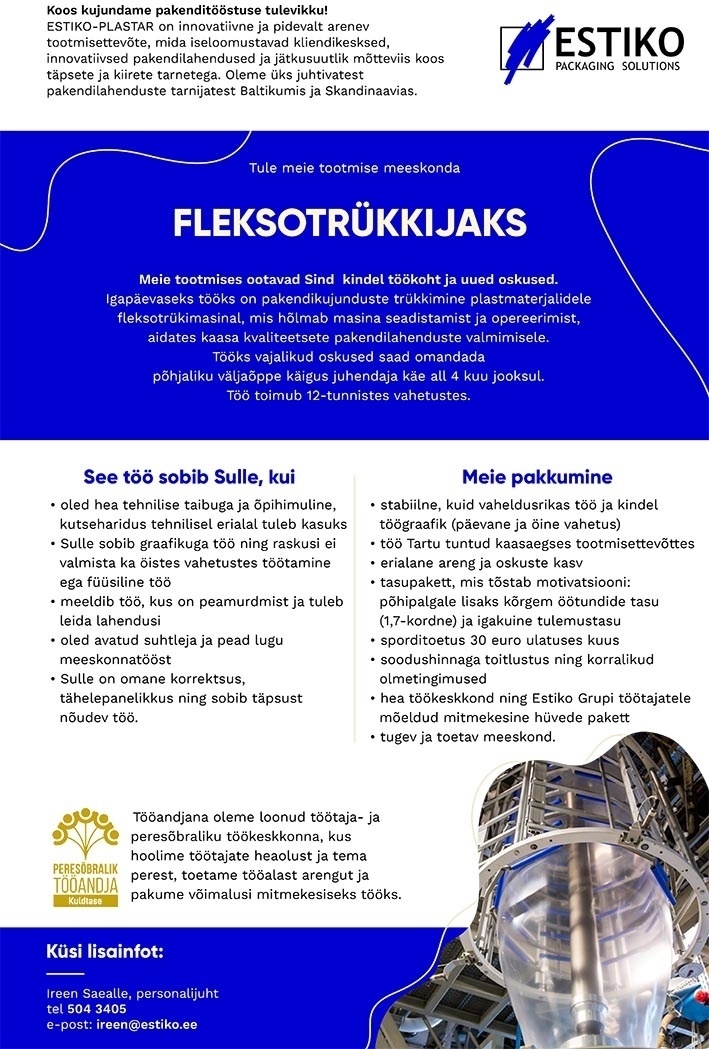 Estiko-Plastar AS Fleksotrükkija