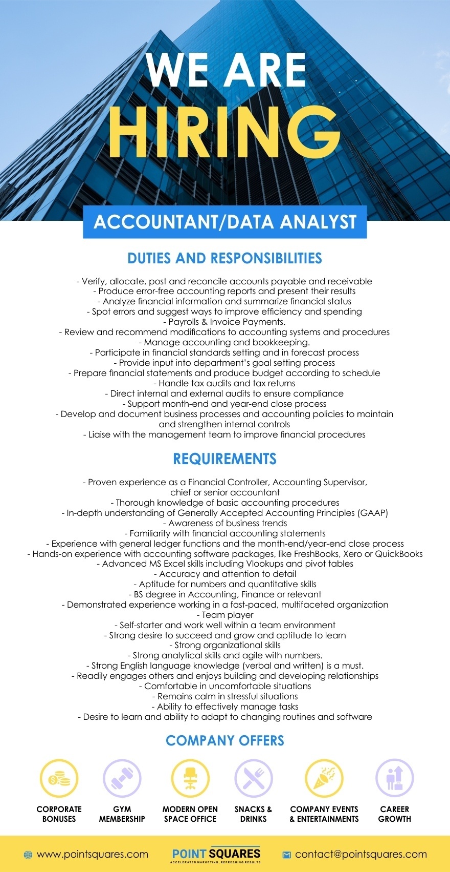 POINTSQUARES OÜ ACCOUNTANT/DATA ANALYST
