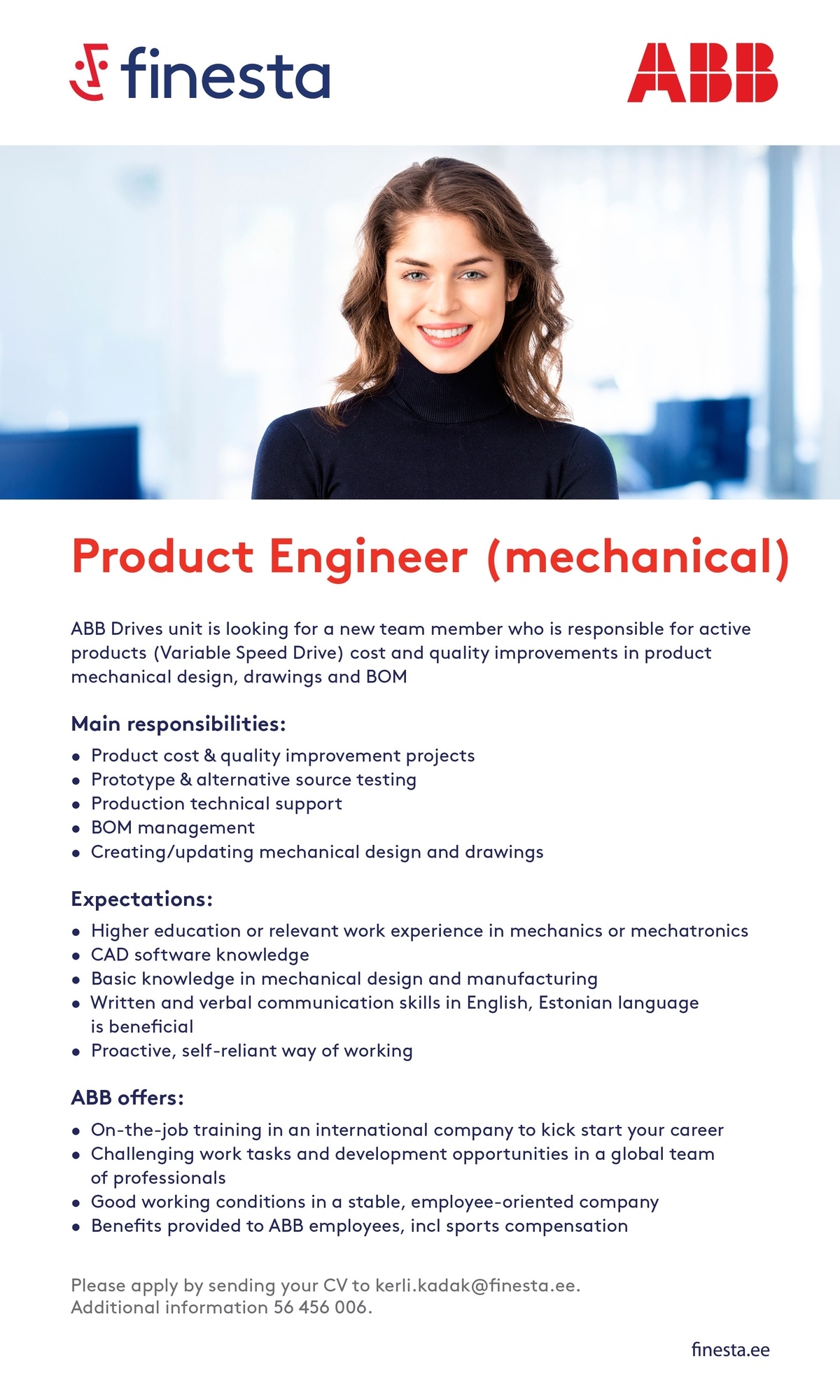 Finesta Baltic OÜ Product Engineer 