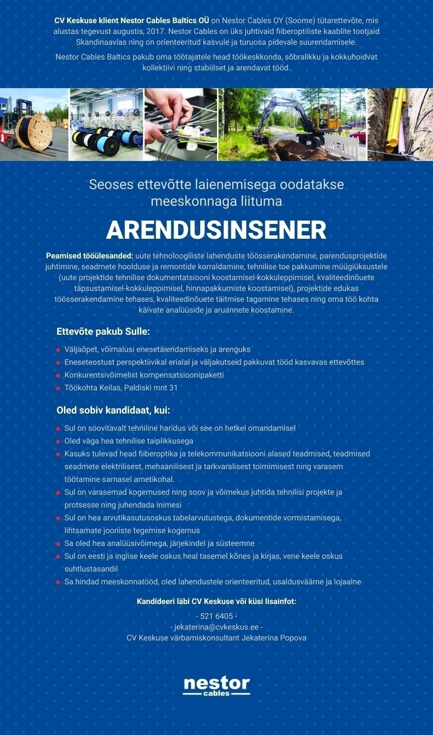 Nestor Cables Baltics OÜ  ARENDUSINSENER