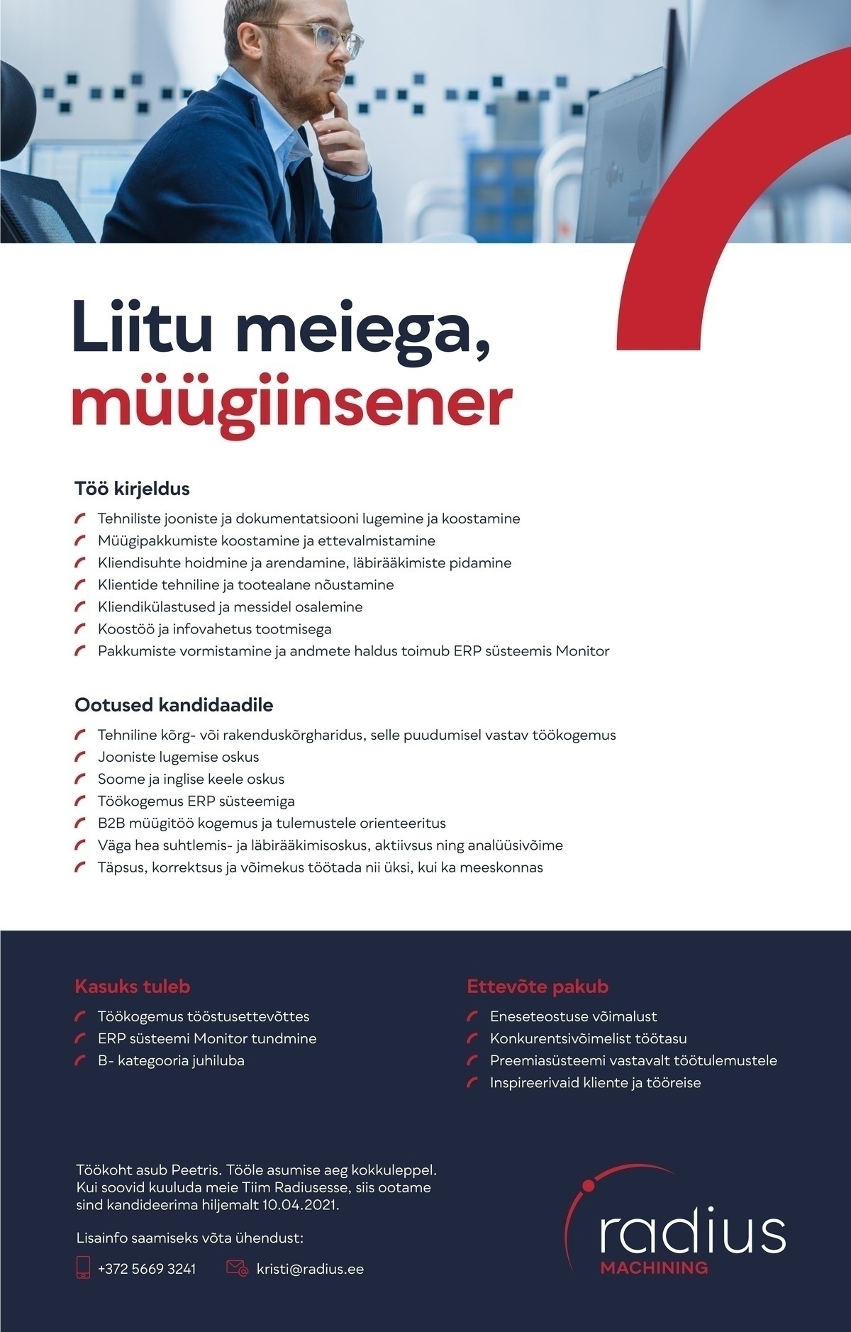 Radius Machining OÜ MÜÜGIINSENER