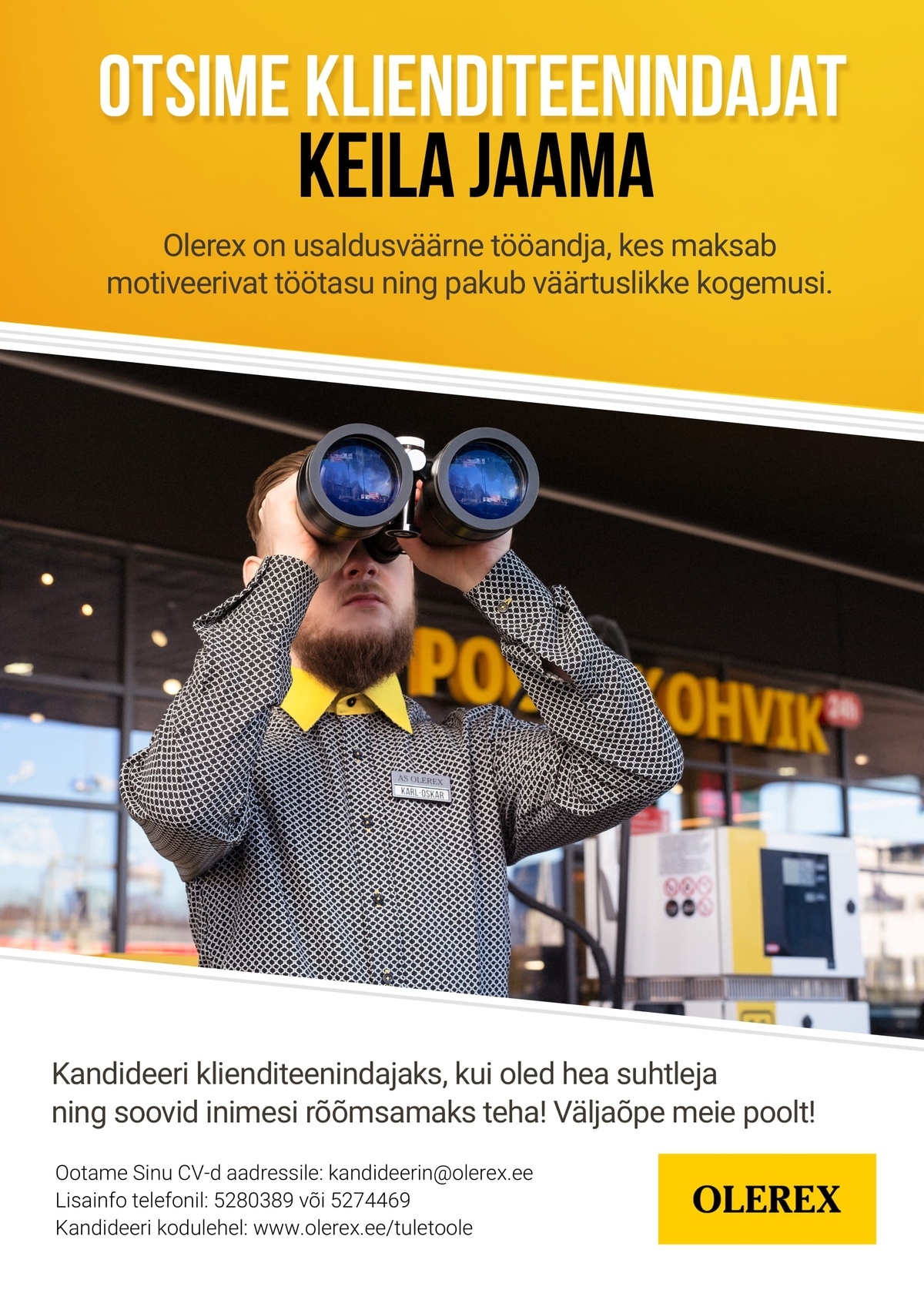 Olerex AS Klienditeenindaja Keila teenindusjaama