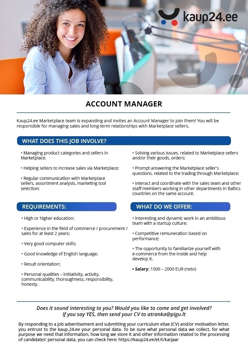 Kaup24.EE Account manager