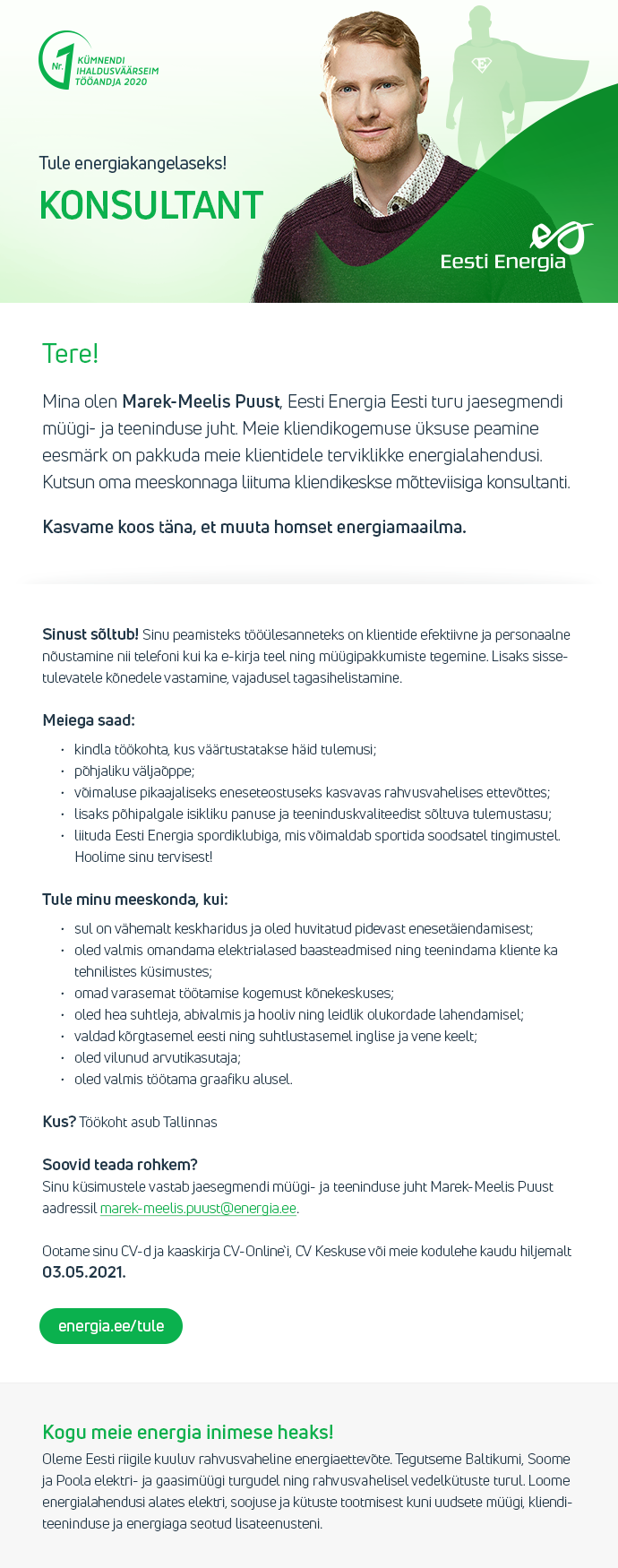 Eesti Energia AS KONSULTANT