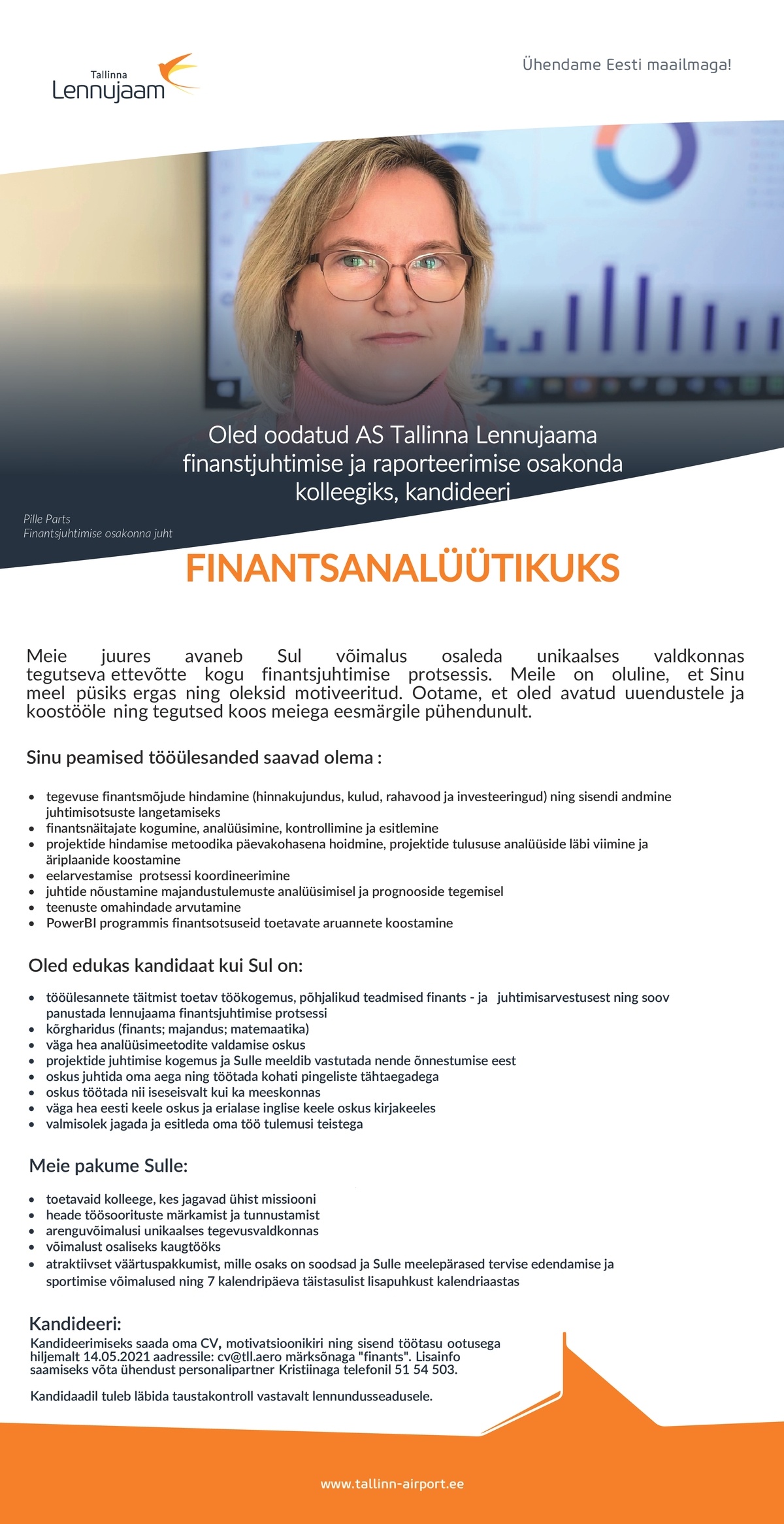 Tallinna Lennujaam AS Finantsanalüütik