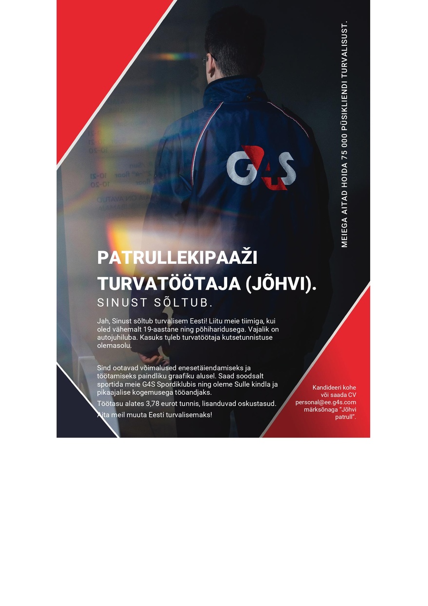 AS G4S Eesti Patrullekipaaži turvatöötaja (Jõhvi)