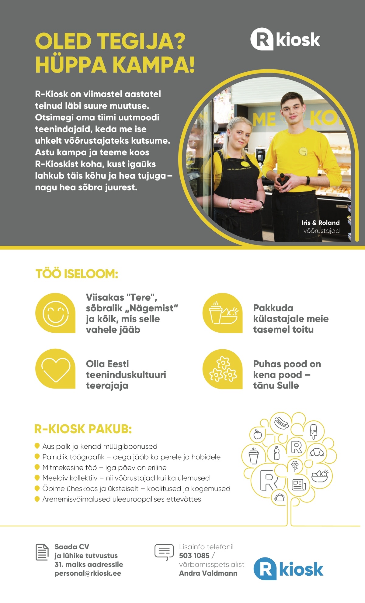 R-Kiosk Estonia AS Asendajad Tartu R-Kioskitesse