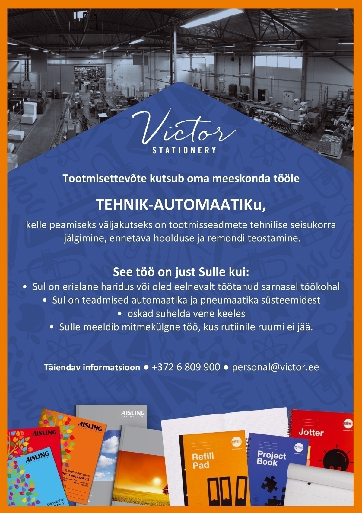 Victor Stationery OÜ Tehnik-automaatik