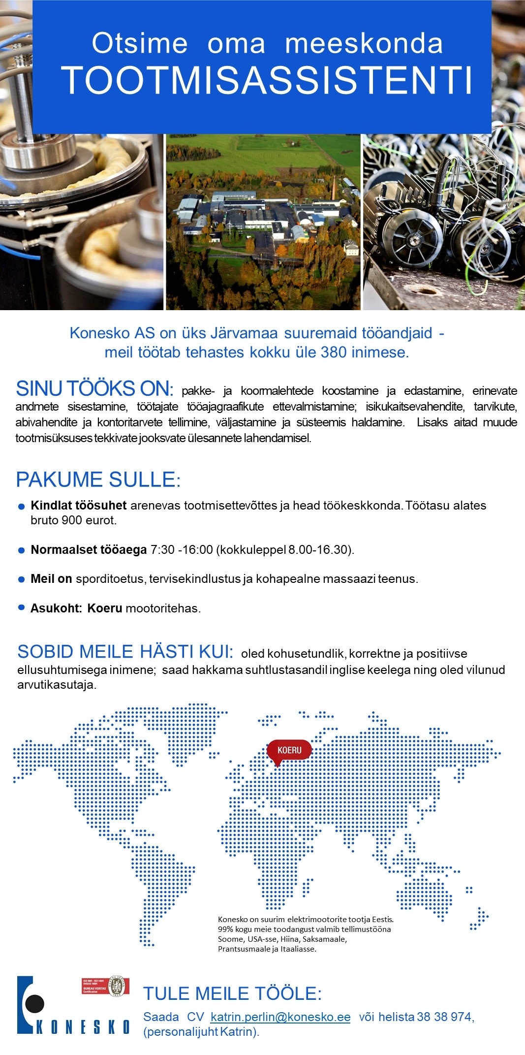 Konesko AS Tootmisassistent