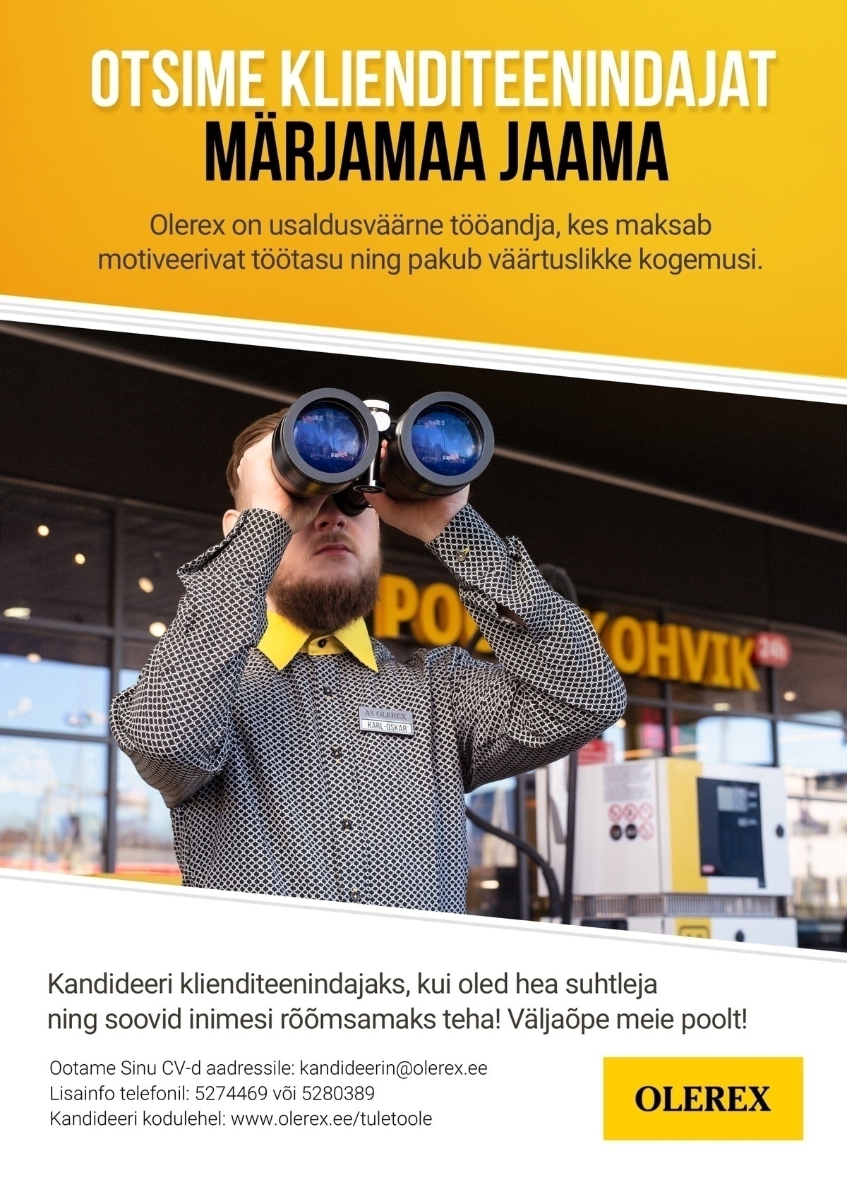 Olerex AS Suveks klienditeenindaja Märjamaa Uus teenindusjaama