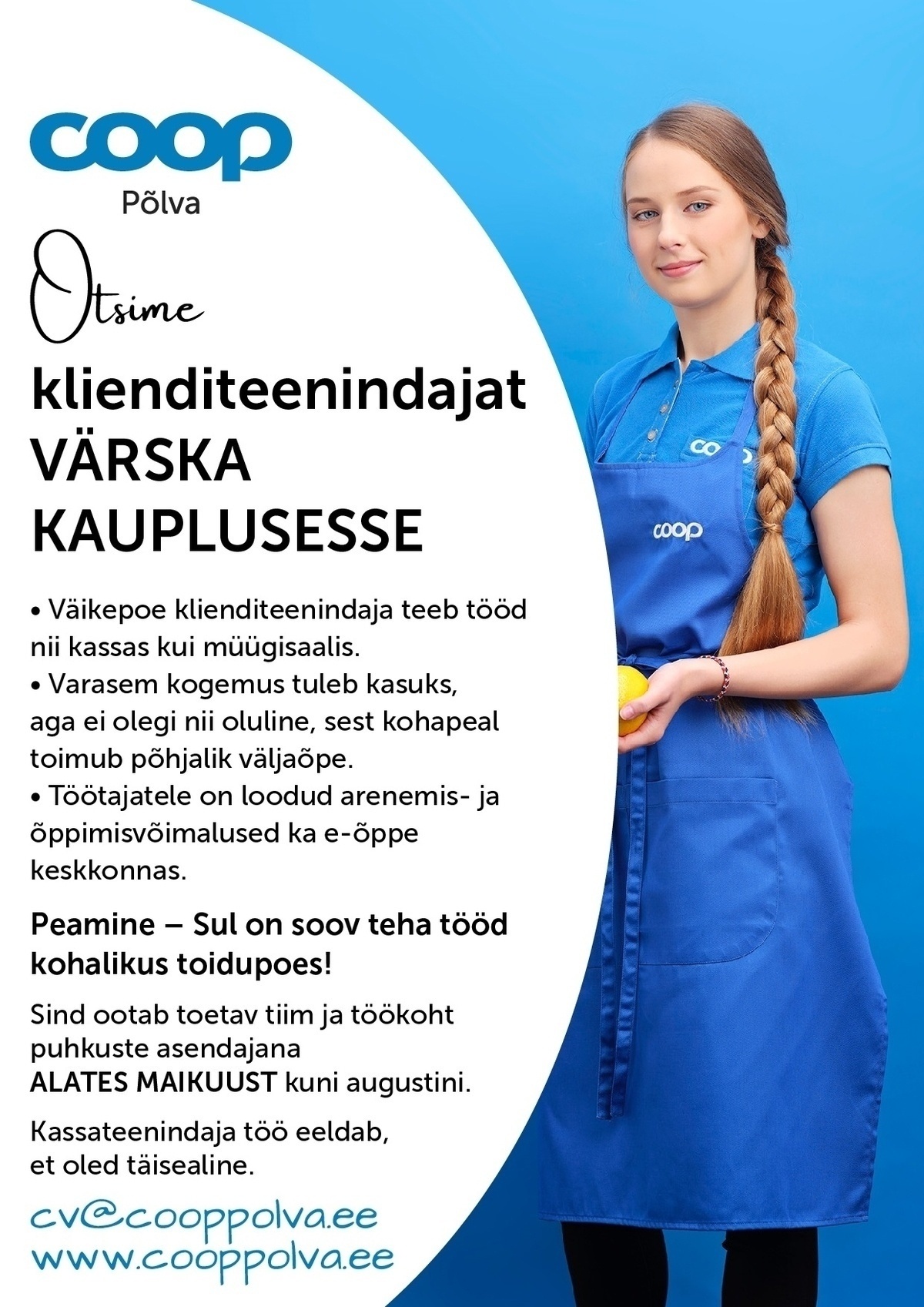 Coop Eesti Keskühistu Klienditeenindaja Värska kaupluses