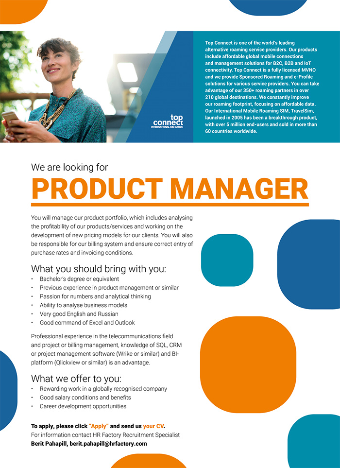Top Connect PRODUCT MANAGER