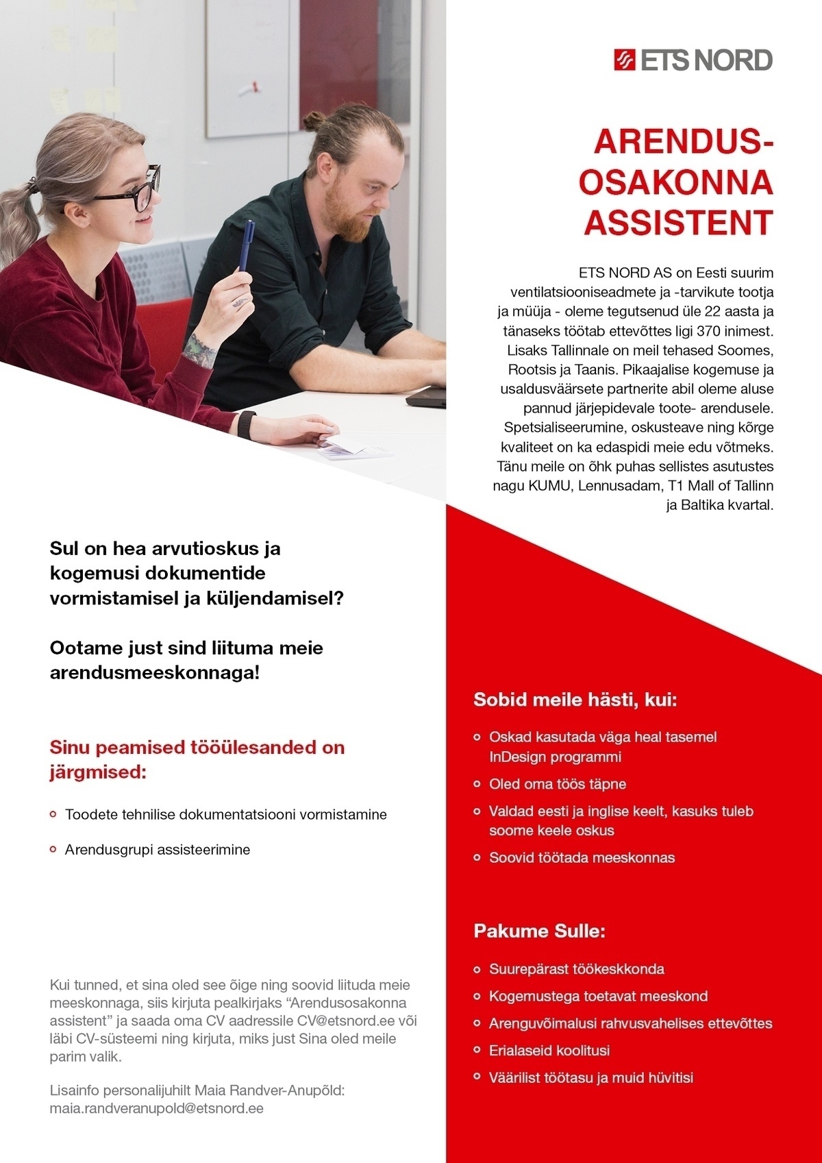 ETS Nord AS ARENDUSOSAKONNA ASSISTENT