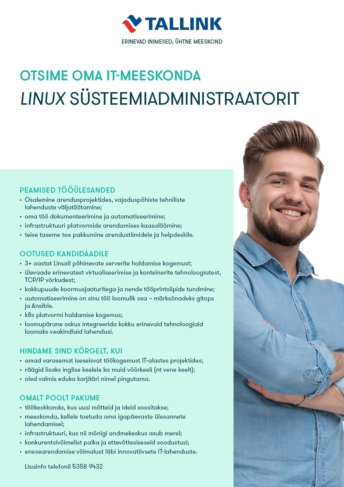 Tallink Grupp AS Linux süsteemiadministraator