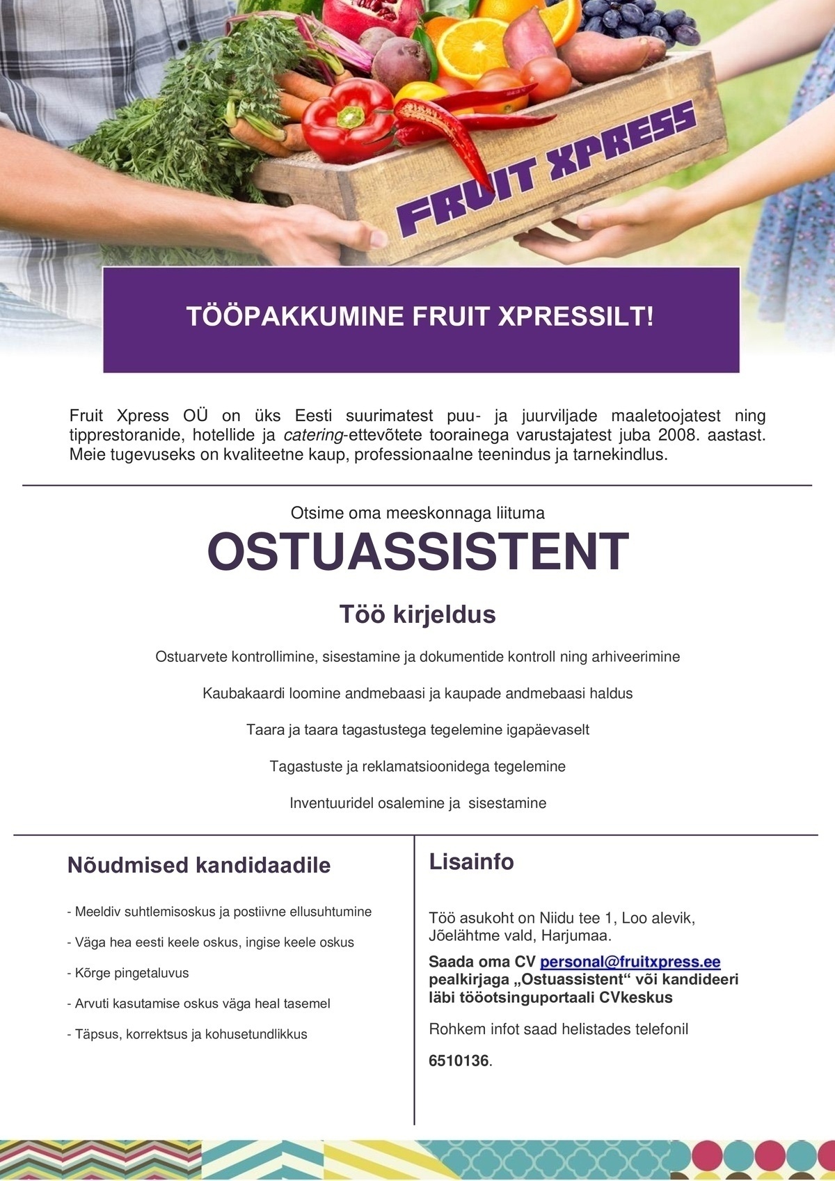 FRUIT XPRESS OÜ Ostuassistent