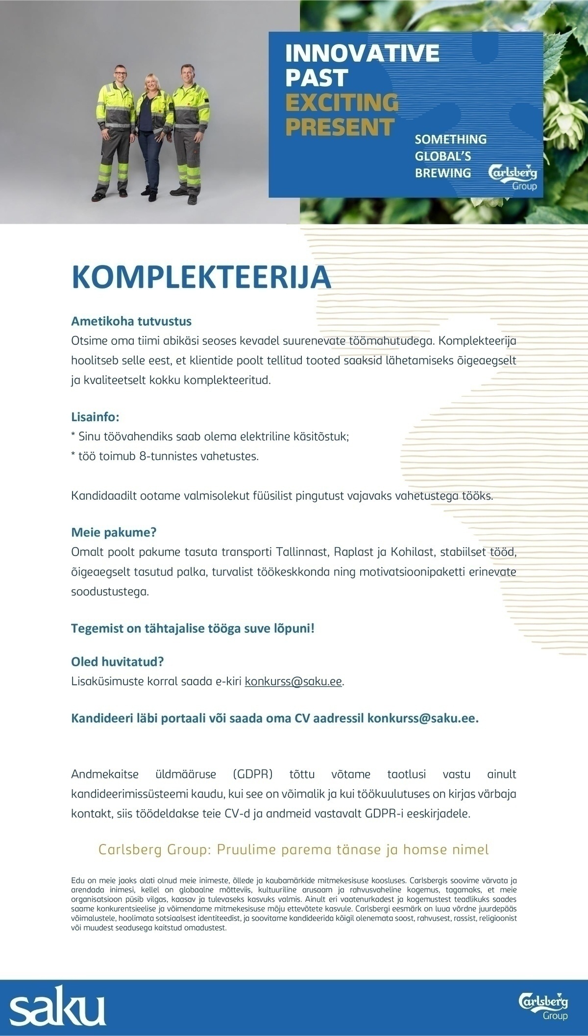 Saku Õlletehase AS Komplekteerija