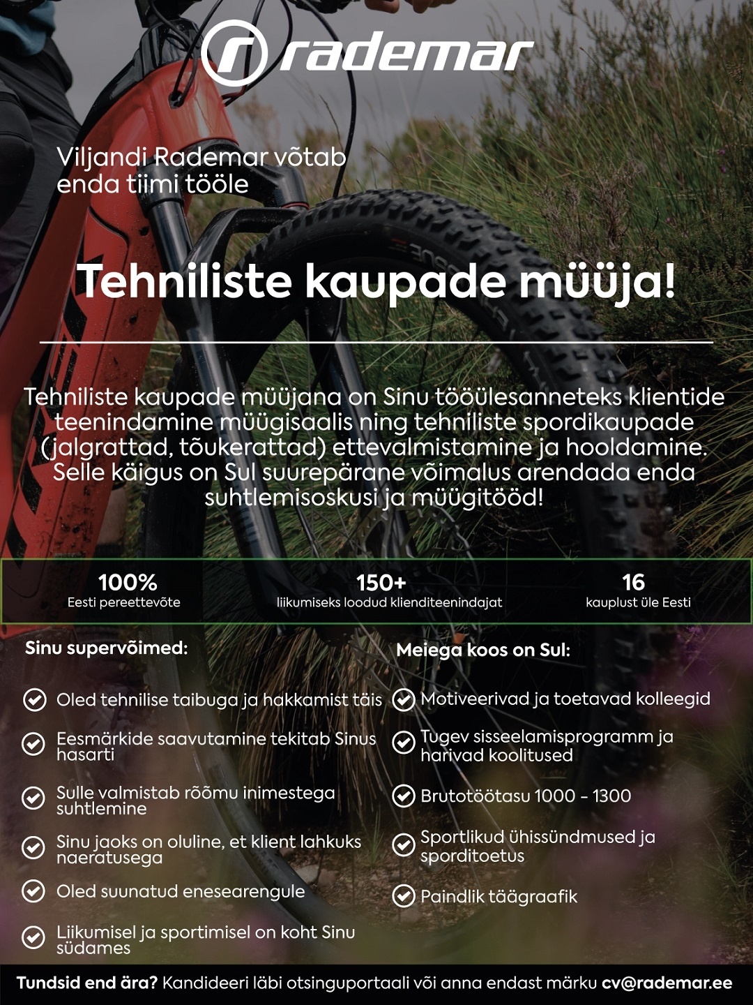 OÜ Rademar Tehniliste kaupade müüja Viljandi Rademari kauplusesse
