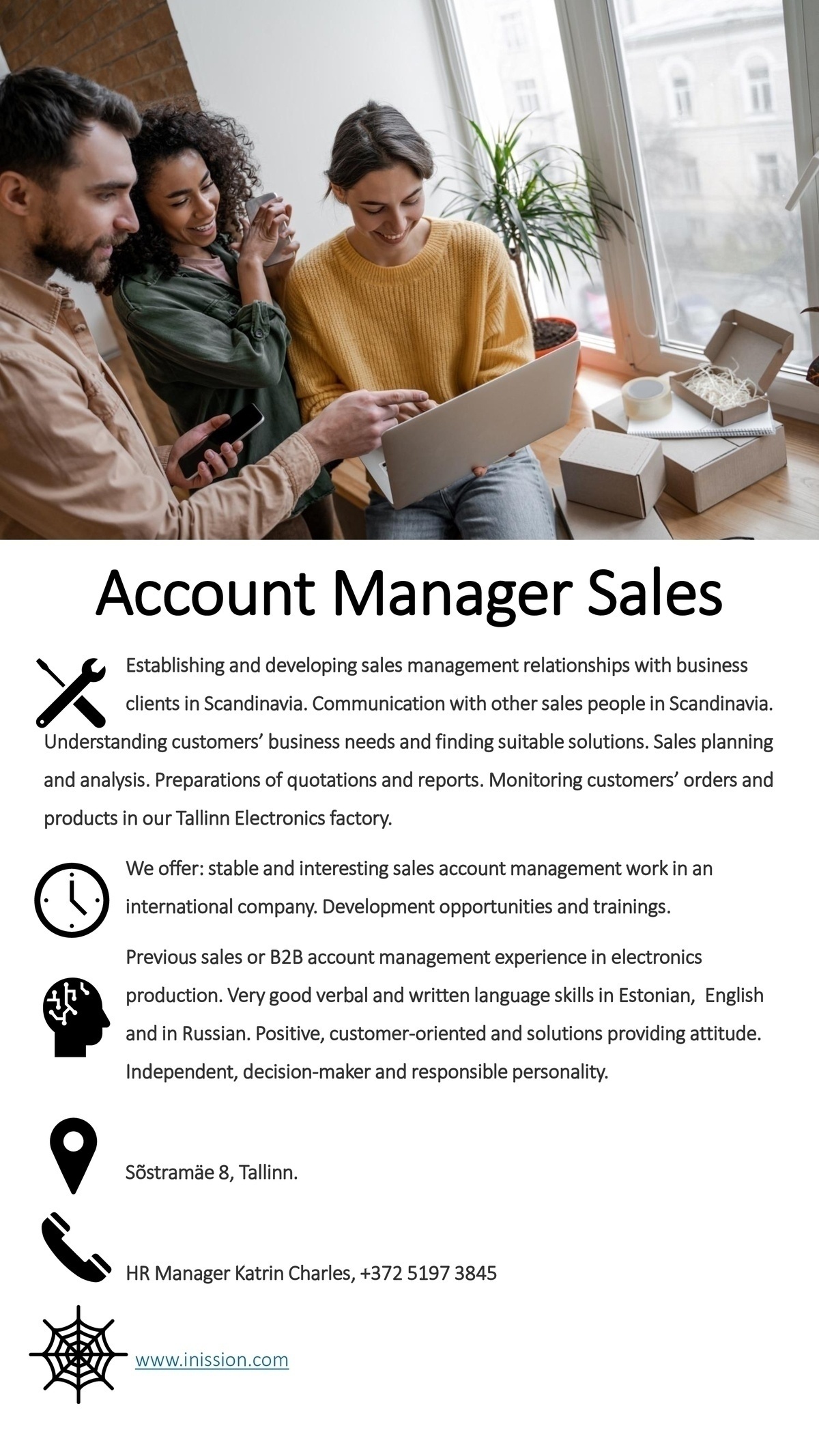 INISSION TALLINN OÜ Account Manager Sales