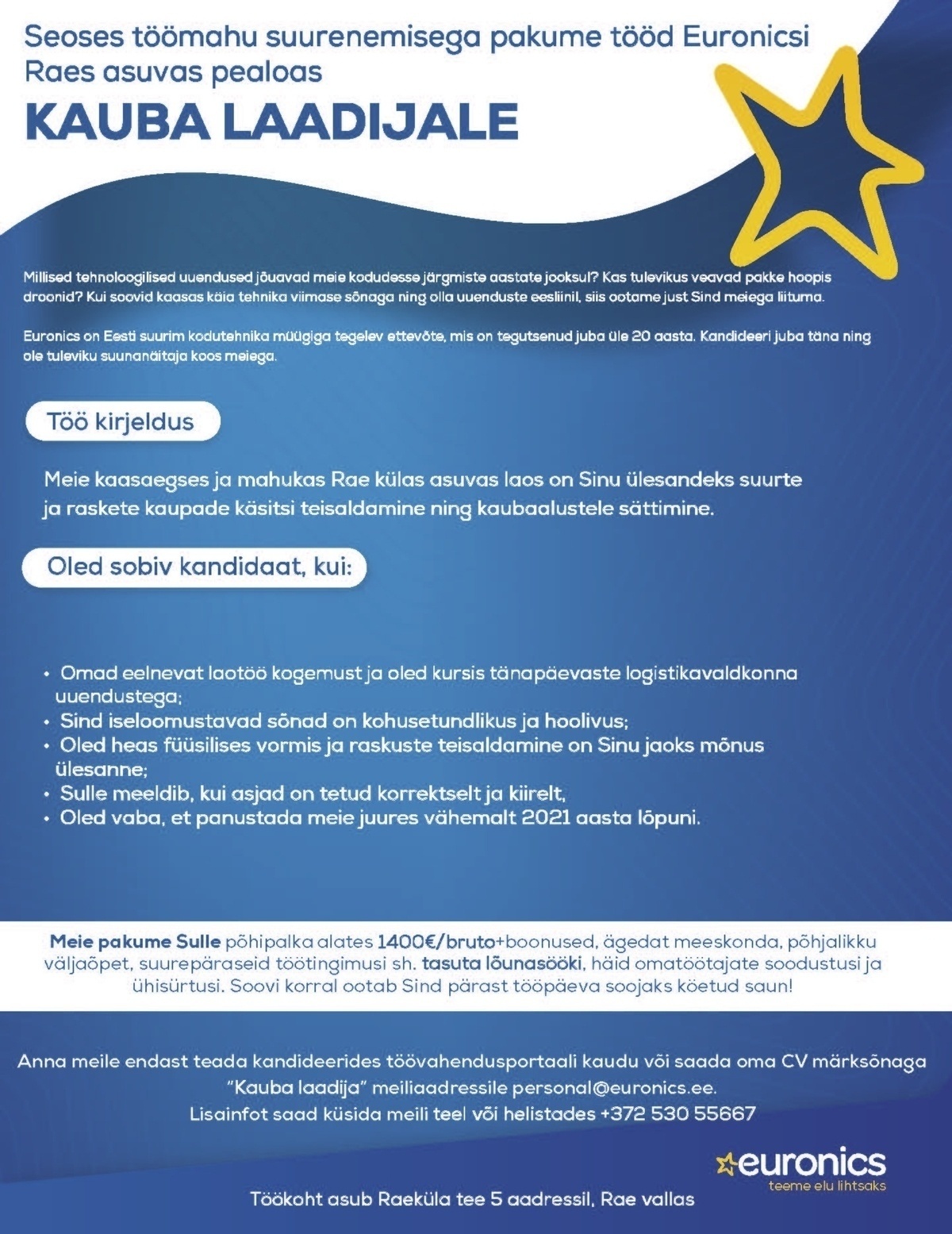 Sandmani Grupi AS Kauba laadija Euronicsi pealaos