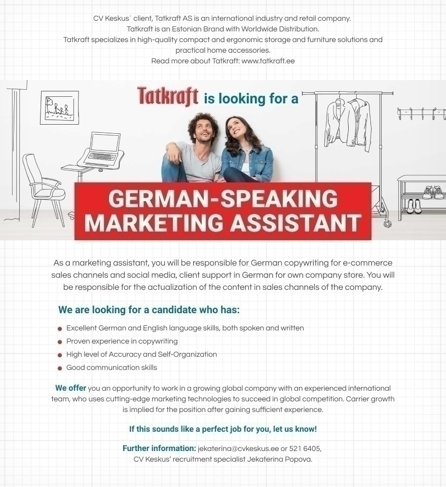 TATKRAFT AS German-Speaking Marketing Assistant