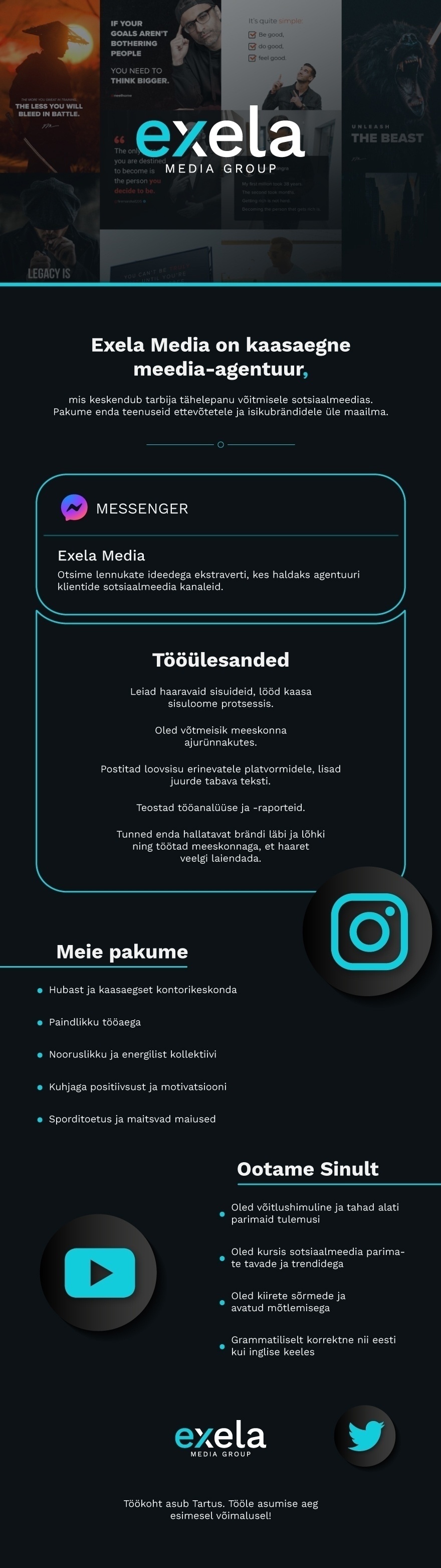 Exela Media Group OÜ Sotsiaalmeedia haldur