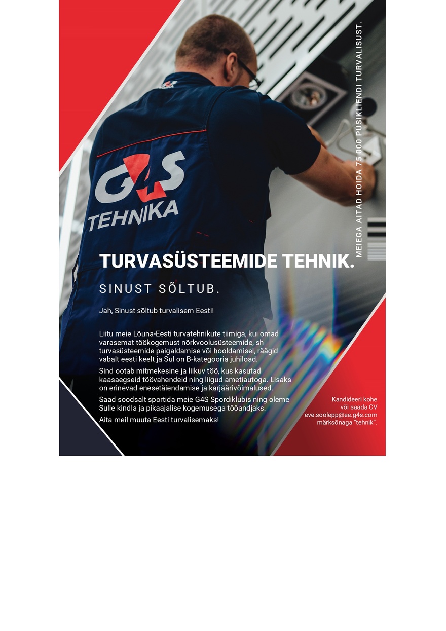 TTD Turvasüsteemide tehnik (Lõuna-Eesti)