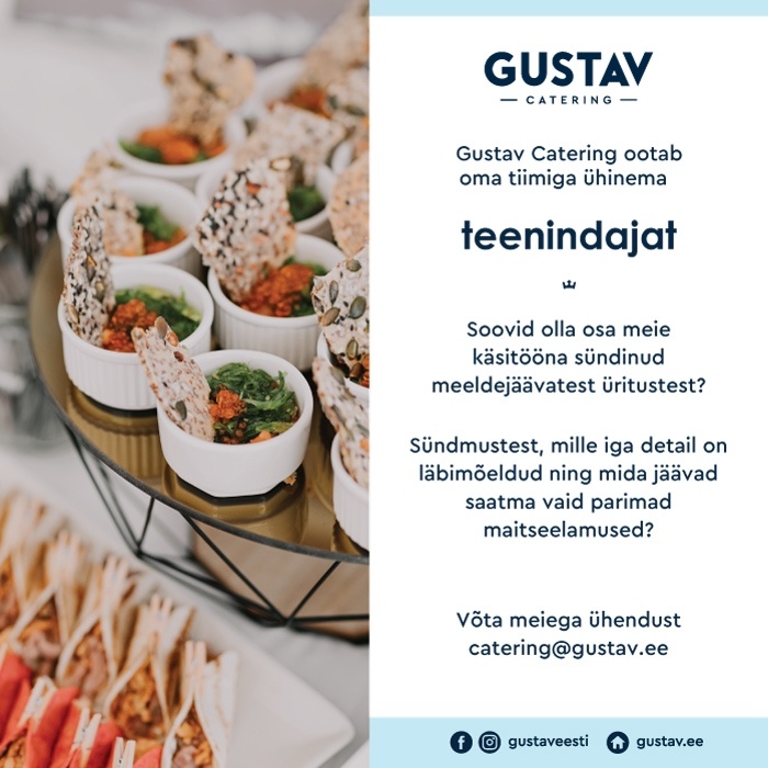 GUSTAV CAFE OÜ Särasilmne TEENINDAJA Gustav Cateringi