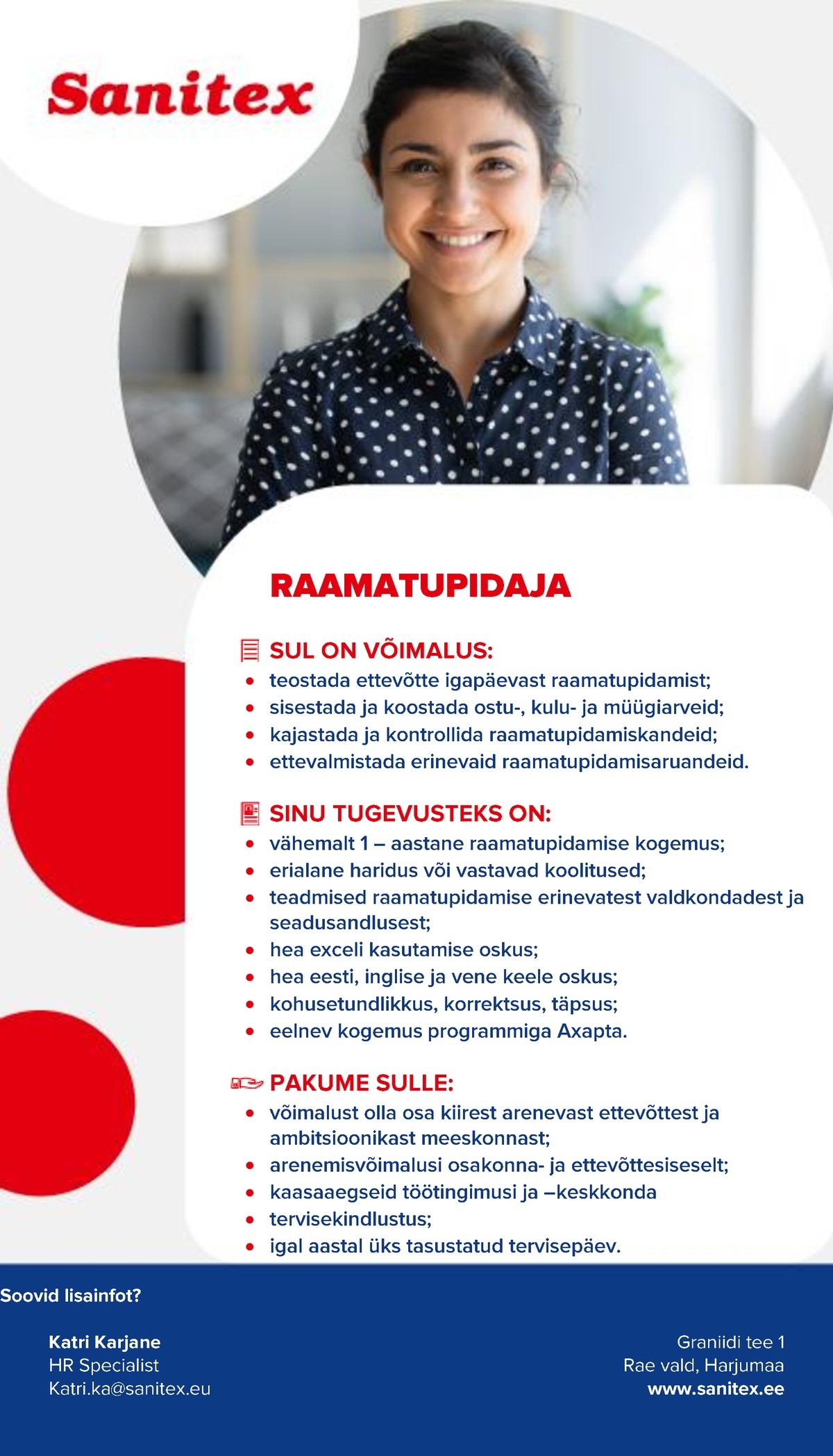 Sanitex OÜ Raamatupidaja