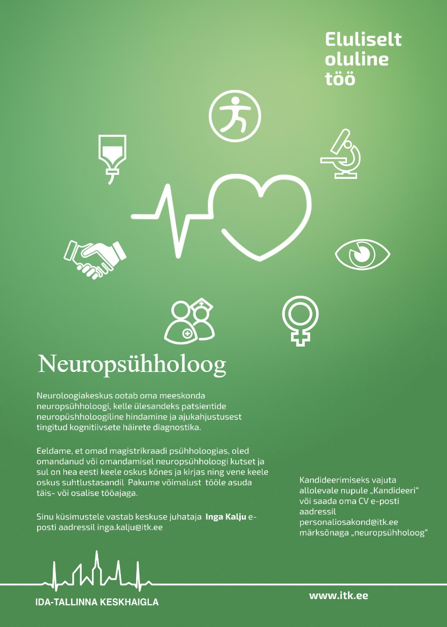 AS Ida-Tallinna Keskhaigla Neuropsühholoog