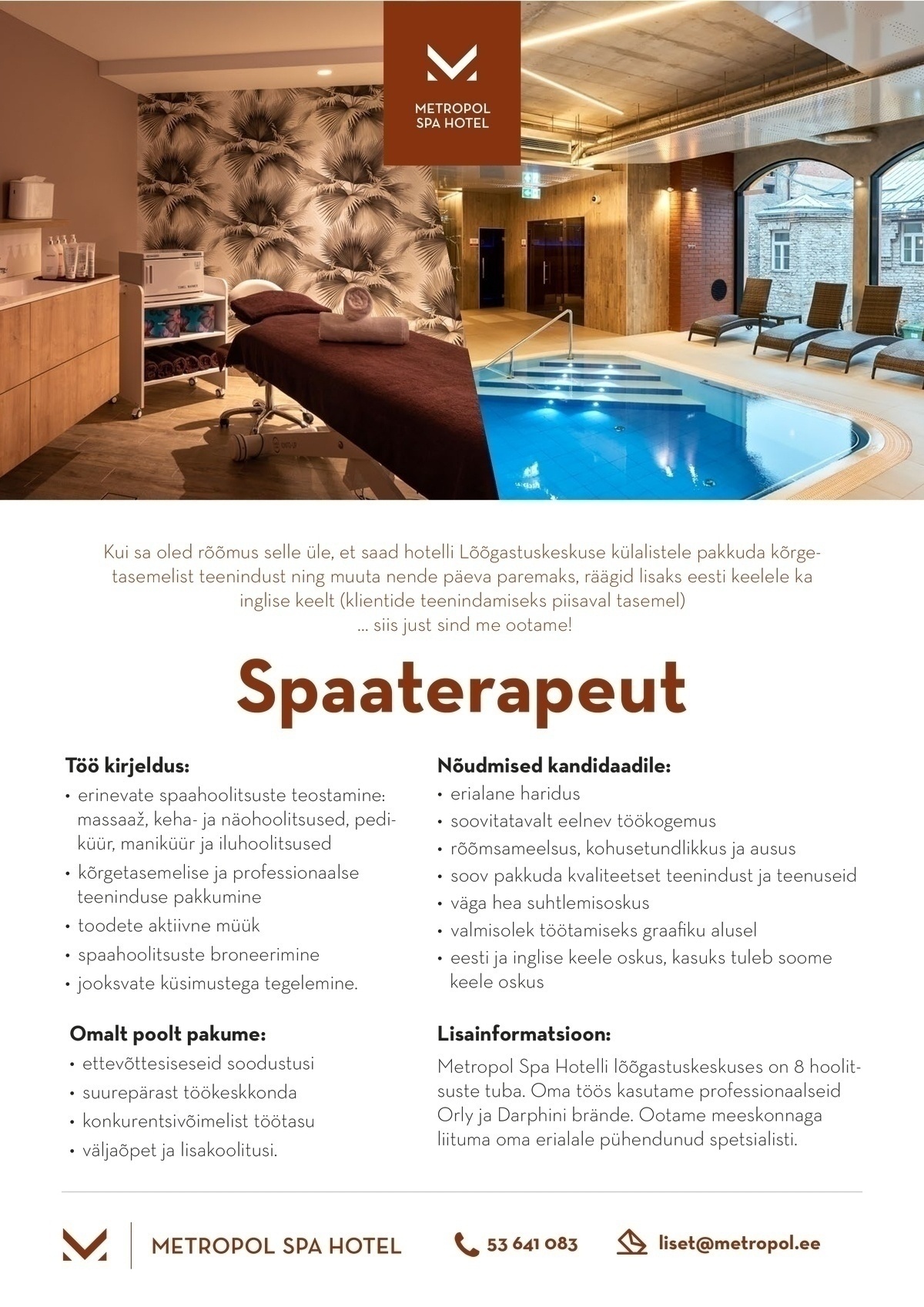 Haveli Invest OÜ / Metropol Spa Hotel; Metropol Hotel Kosmeetik