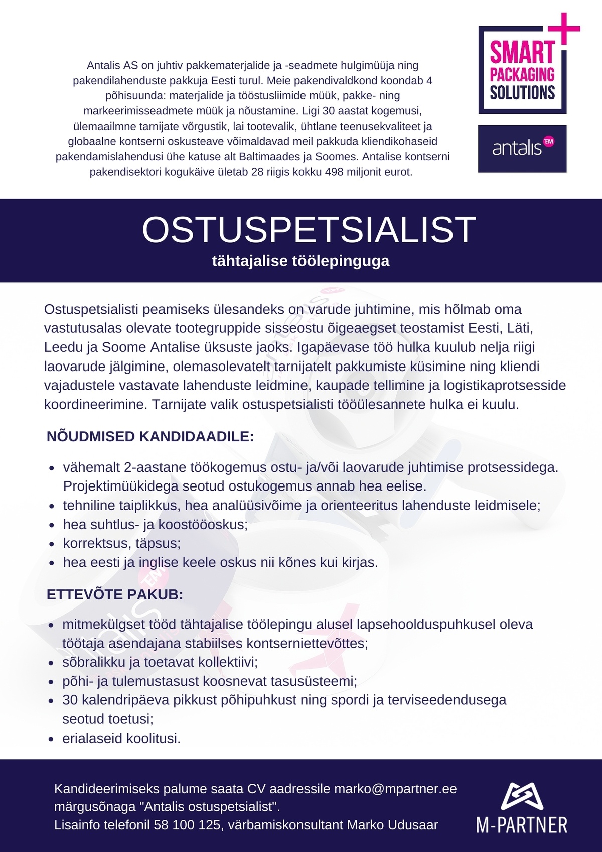 M-Partner HR OÜ Ostuspetsialist