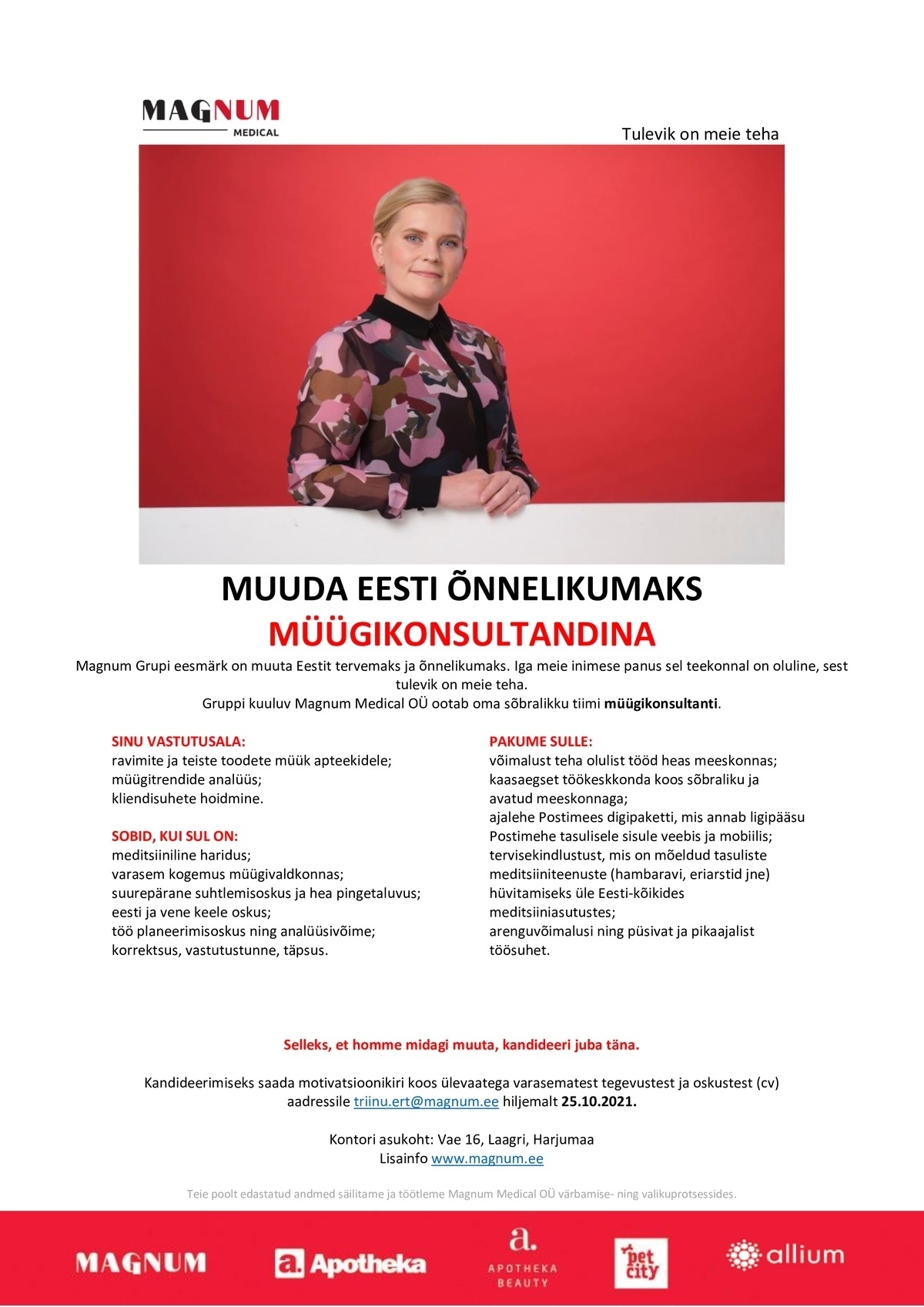 Magnum Medical OÜ  Müügikonsultant