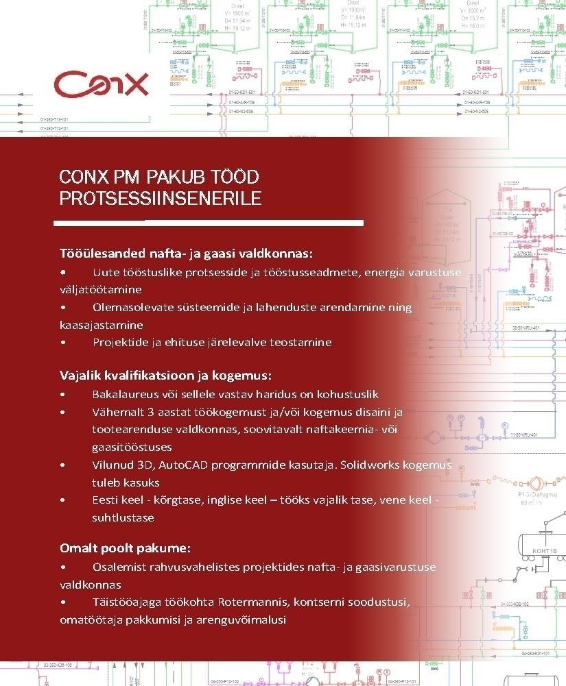 ConX PM OÜ Protsessiinsener