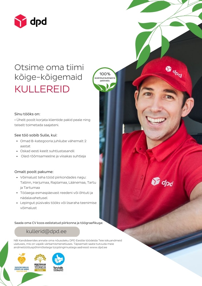 DPD Eesti AS Autojuht-kuller