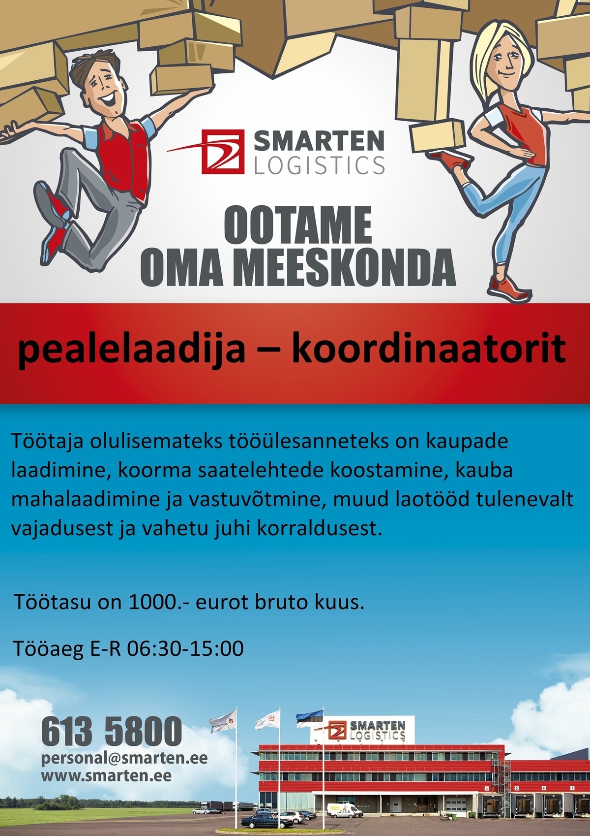 Smarten Logistics AS PEALELAADIJA-KOORDINAATOR