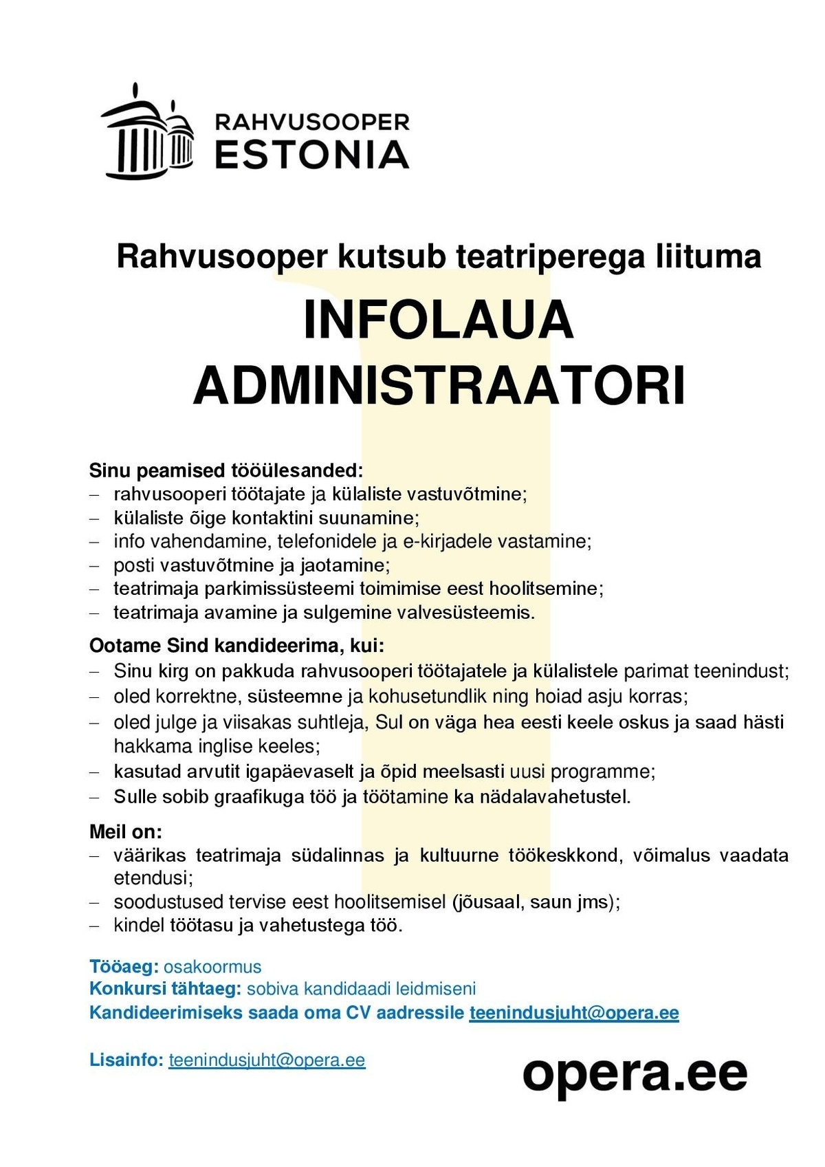 Rahvusooper Estonia Infolaua administraator