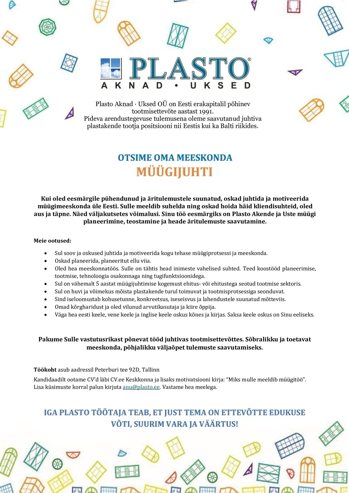 Plasto AS Müügijuht