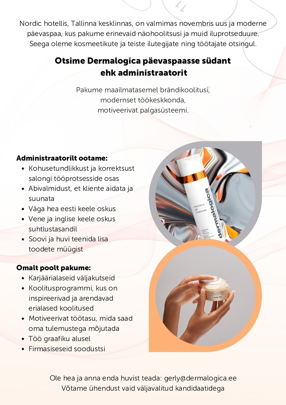 Derma Baltic OÜ Dermalogica päevaspaa administraator