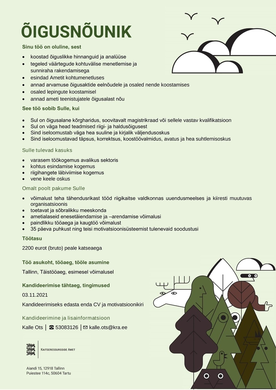 Kaitseressursside Amet Õigusnõunik