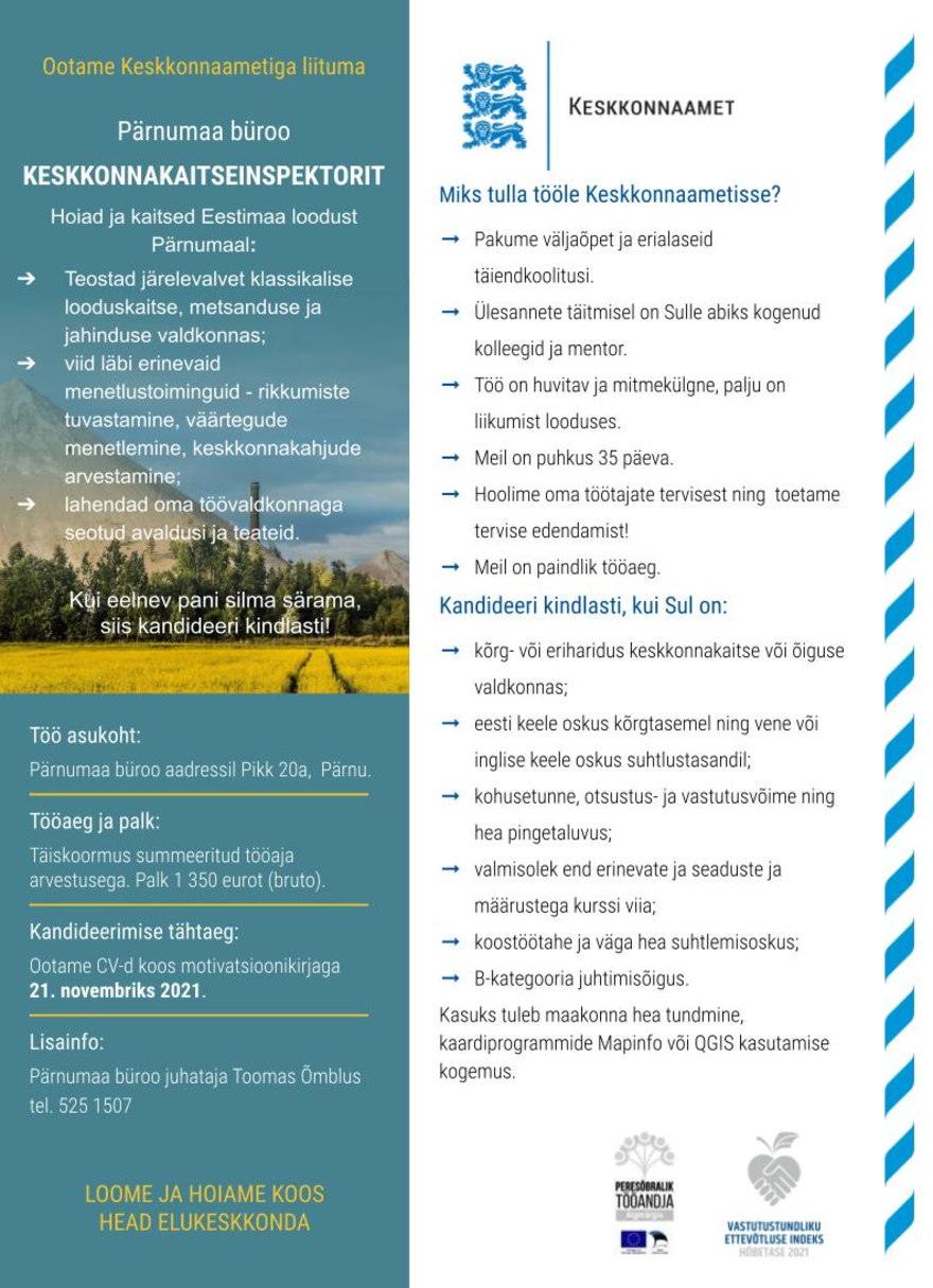 Keskkonnaamet Keskkonnakaitseinspektor